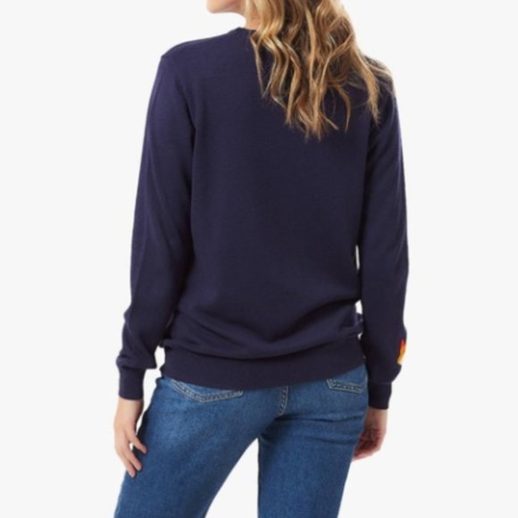 SugarHill Brighton Rita Rainbow Star Celestial Knit Jacquard Light Sweater-M - Picture 9 of 16